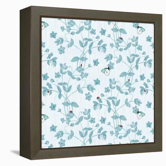 Ladybird and Butterfly Floral, 2017-Andrew Watson-Framed Premier Image Canvas