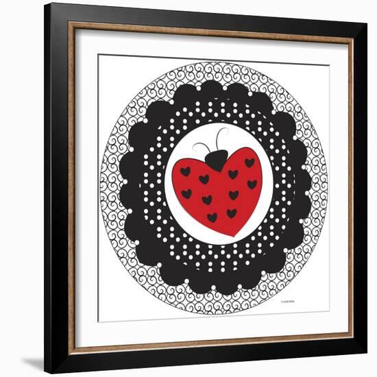 Ladybug Heart-Leslie Wing-Framed Giclee Print