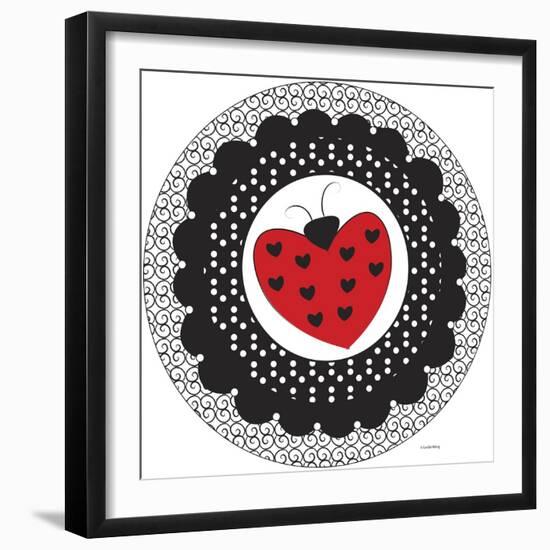 Ladybug Heart-Leslie Wing-Framed Giclee Print