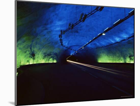 Laerdalstunnelen, the World's Longest Road Tunnel at 24.5 KM, Aurland, Norway, Scandinavia, Europe-Jochen Schlenker-Mounted Photographic Print