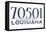 Lafayette, Louisiana - 70501 Zip Code(Blue)-Lantern Press-Framed Stretched Canvas