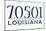 Lafayette, Louisiana - 70501 Zip Code(Blue)-Lantern Press-Mounted Art Print