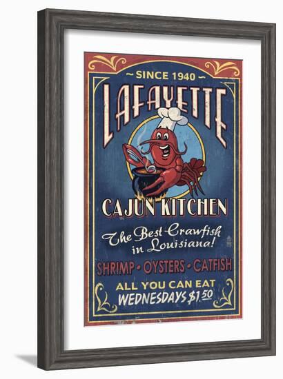 Lafayette, Louisiana - Cajun Kitchen-Lantern Press-Framed Art Print