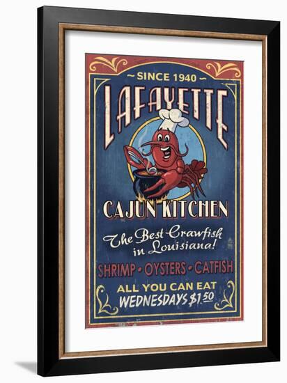 Lafayette, Louisiana - Cajun Kitchen-Lantern Press-Framed Art Print