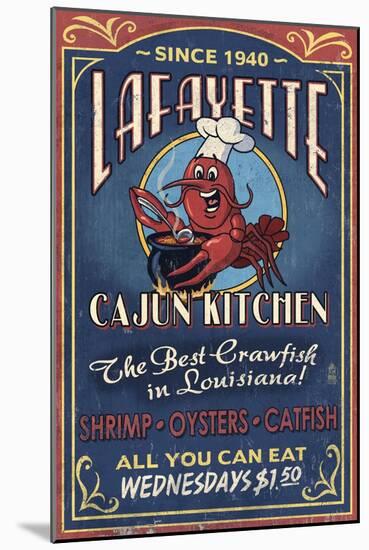 Lafayette, Louisiana - Cajun Kitchen-Lantern Press-Mounted Art Print