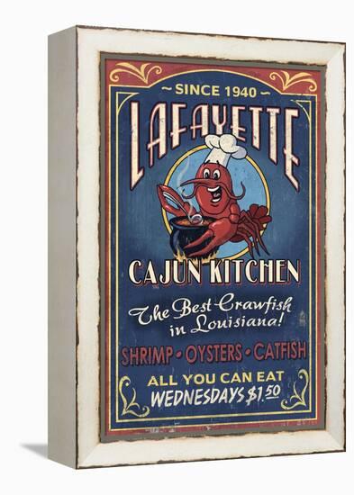 Lafayette, Louisiana - Cajun Kitchen-Lantern Press-Framed Stretched Canvas