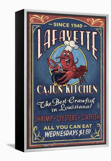 Lafayette, Louisiana - Cajun Kitchen-Lantern Press-Framed Stretched Canvas