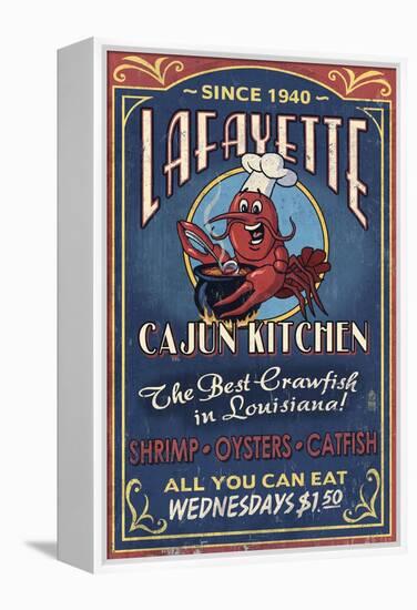 Lafayette, Louisiana - Cajun Kitchen-Lantern Press-Framed Stretched Canvas