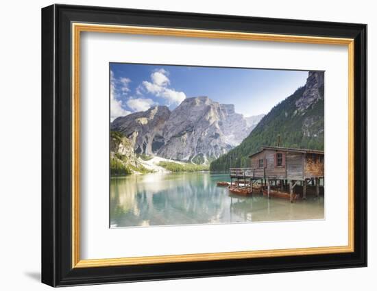 Lago di Braies in the Dolomites, Sud Tyrol, Italy-Julian Elliott-Framed Photographic Print