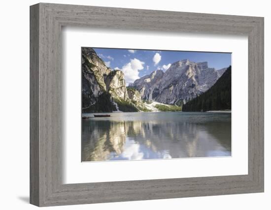 Lago di Braies in the Dolomites, Sud Tyrol, Italy-Julian Elliott-Framed Photographic Print