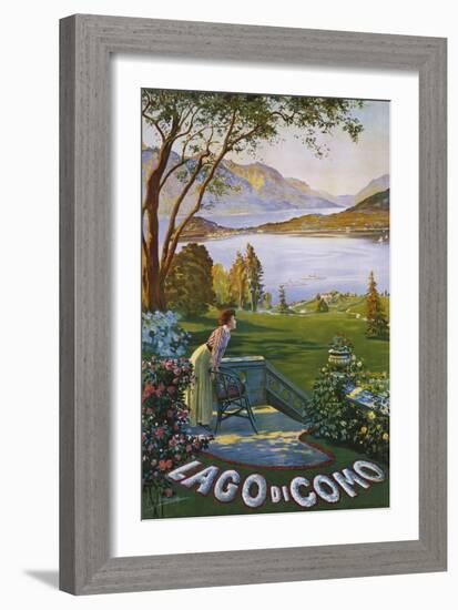 Lago Di Como Poster-Elio Ximenes-Framed Giclee Print