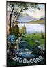 Lago di Como-Elio Ximenes-Mounted Art Print