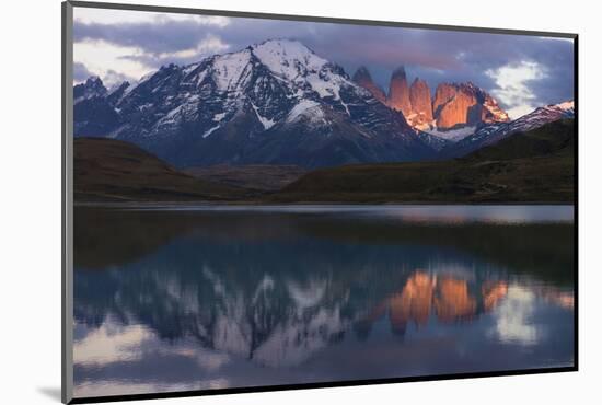 Lago Pehoe with Horn of Torres del Paine, Patagonia, Magellanic, Chile-Pete Oxford-Mounted Photographic Print