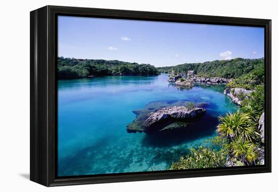 Lagoon at Xel Ha National Park in Mexico-Danny Lehman-Framed Premier Image Canvas