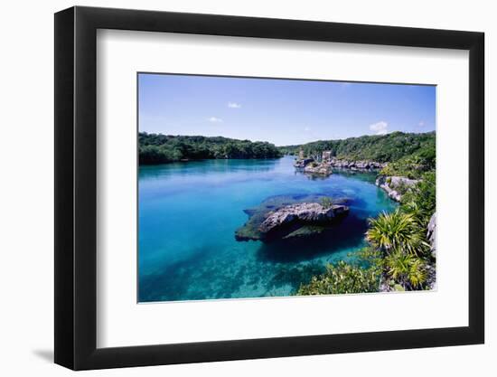 Lagoon at Xel Ha National Park in Mexico-Danny Lehman-Framed Photographic Print