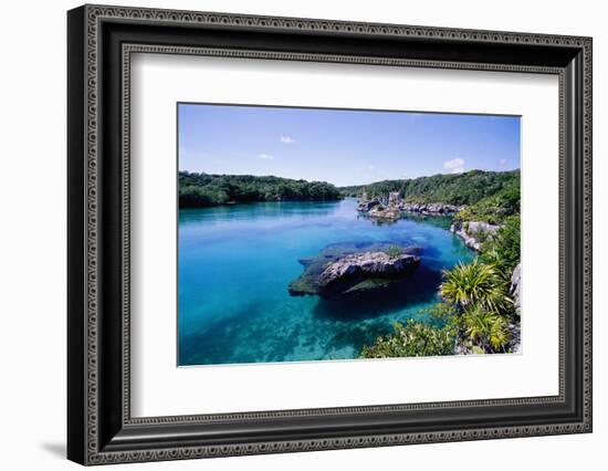 Lagoon at Xel Ha National Park in Mexico-Danny Lehman-Framed Photographic Print