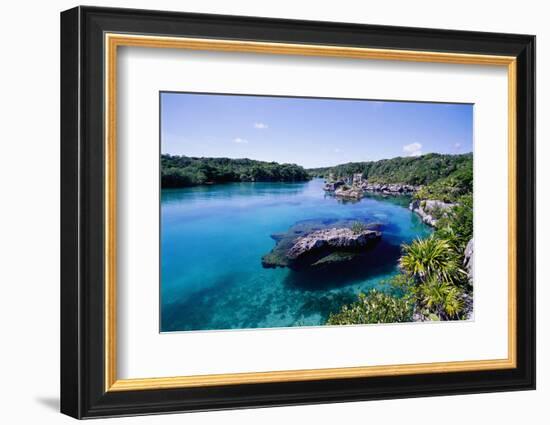 Lagoon at Xel Ha National Park in Mexico-Danny Lehman-Framed Photographic Print