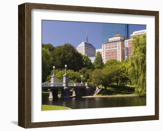 Lagoon Bridge in the Public Garden, Boston, Massachusetts, New England, USA-Amanda Hall-Framed Photographic Print