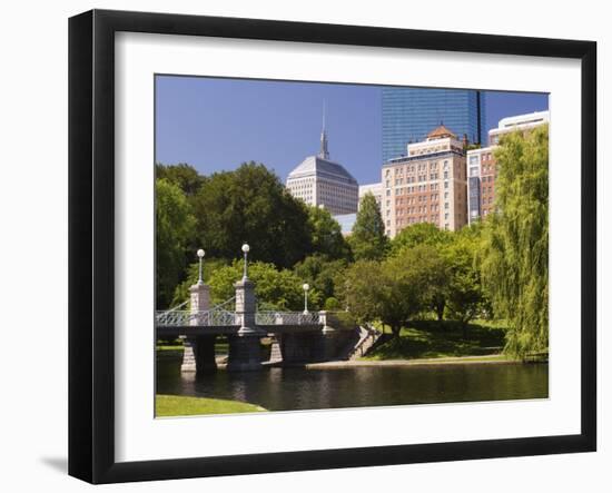 Lagoon Bridge in the Public Garden, Boston, Massachusetts, New England, USA-Amanda Hall-Framed Photographic Print