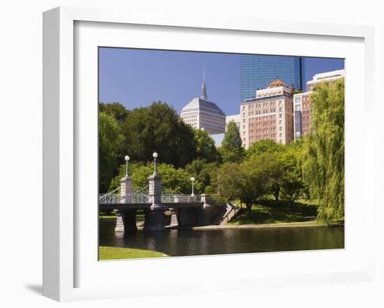 Lagoon Bridge in the Public Garden, Boston, Massachusetts, New England, USA-Amanda Hall-Framed Photographic Print