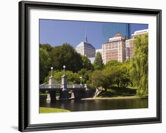 Lagoon Bridge in the Public Garden, Boston, Massachusetts, New England, USA-Amanda Hall-Framed Photographic Print