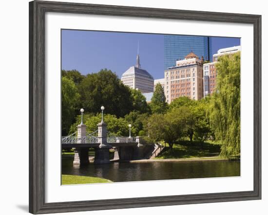 Lagoon Bridge in the Public Garden, Boston, Massachusetts, New England, USA-Amanda Hall-Framed Photographic Print