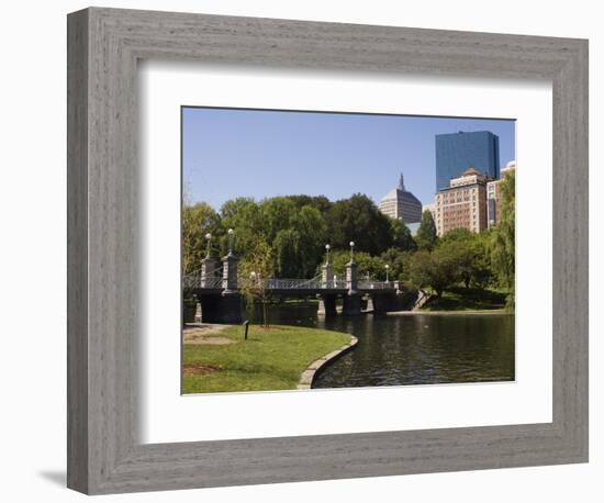 Lagoon Bridge in the Public Garden, Boston, Massachusetts, USA-Amanda Hall-Framed Photographic Print