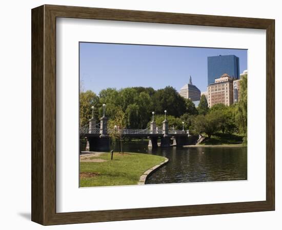 Lagoon Bridge in the Public Garden, Boston, Massachusetts, USA-Amanda Hall-Framed Photographic Print