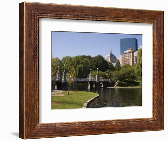 Lagoon Bridge in the Public Garden, Boston, Massachusetts, USA-Amanda Hall-Framed Photographic Print