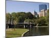 Lagoon Bridge in the Public Garden, Boston, Massachusetts, USA-Amanda Hall-Mounted Photographic Print