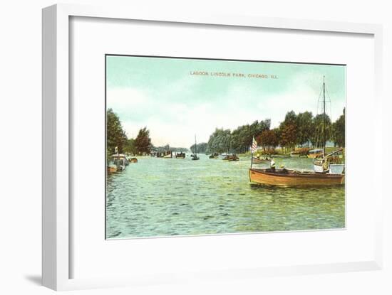 Lagoon. Lincoln Park, Chicago, Illinois-null-Framed Art Print