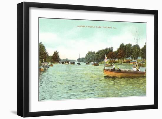 Lagoon. Lincoln Park, Chicago, Illinois-null-Framed Art Print