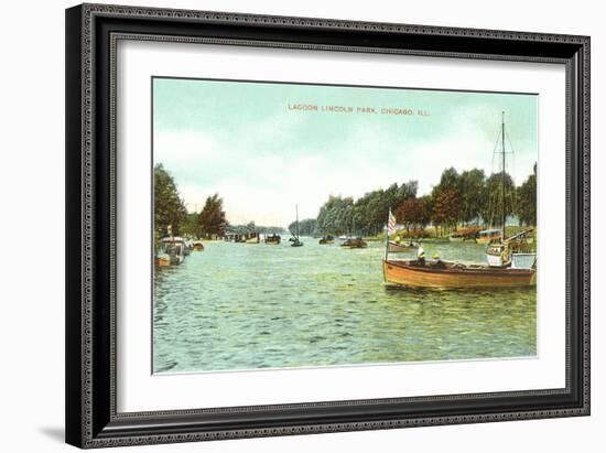 Lagoon. Lincoln Park, Chicago, Illinois-null-Framed Art Print