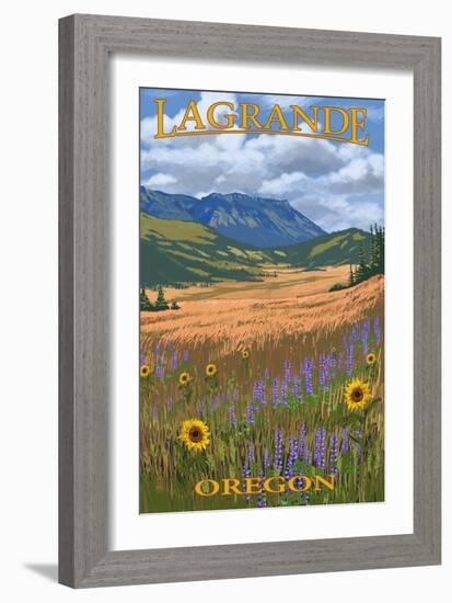 LaGrande, Oregon - Mt. Emily-Lantern Press-Framed Art Print