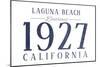 Laguna Beach, California - Established Date (Blue)-Lantern Press-Mounted Art Print