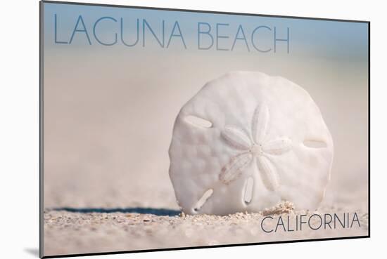 Laguna Beach, California - Sand Dollar and Beach-Lantern Press-Mounted Art Print