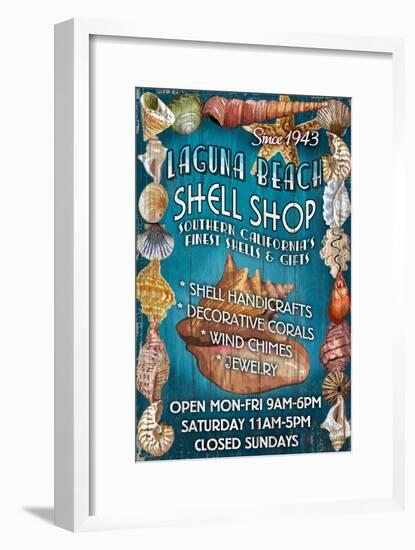 Laguna Beach, California - Shell Shop-Lantern Press-Framed Art Print