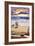 Laguna Beach, California - Sunset Beach Scene-Lantern Press-Framed Art Print