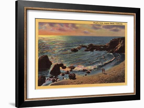 Laguna Beach, California - View of Wood's Cove-Lantern Press-Framed Art Print