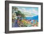 Laguna Beach Gazebo and Flowers - Heisler Park, California - Seaside Beach Ocean View-Robin Wethe Altman-Framed Premium Giclee Print