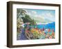 Laguna Beach Gazebo and Flowers - Heisler Park, California - Seaside Beach Ocean View-Robin Wethe Altman-Framed Premium Giclee Print