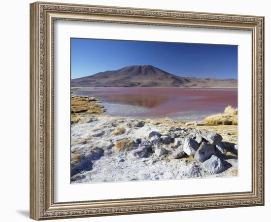 Laguna Colorada on the Altiplano, Potosi Department, Bolivia-Ian Trower-Framed Photographic Print