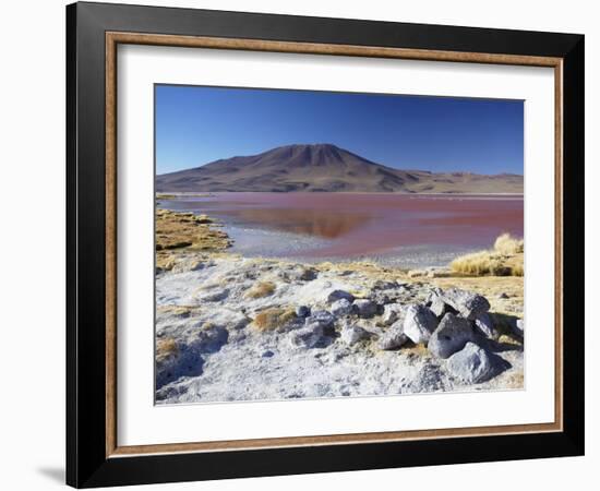 Laguna Colorada on the Altiplano, Potosi Department, Bolivia-Ian Trower-Framed Photographic Print