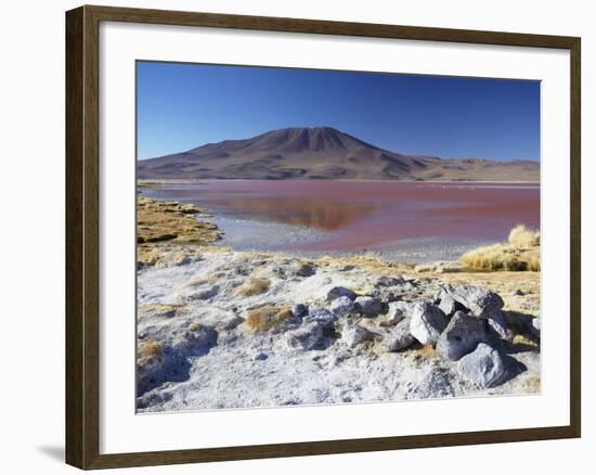 Laguna Colorada on the Altiplano, Potosi Department, Bolivia-Ian Trower-Framed Photographic Print