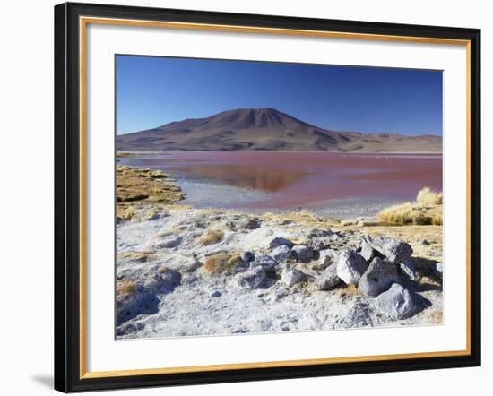 Laguna Colorada on the Altiplano, Potosi Department, Bolivia-Ian Trower-Framed Photographic Print