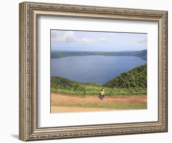 Laguna De Apoyo, a 200 Meter Deep Volcanic Crater Lake Set in a Nature Reserve, Catarina, Nicaragua-Wendy Connett-Framed Photographic Print