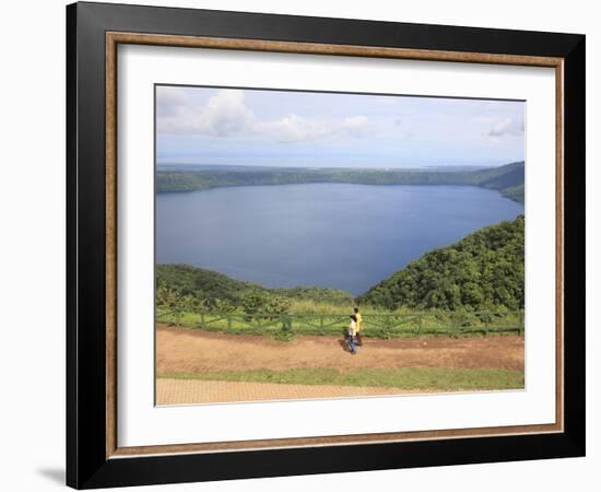 Laguna De Apoyo, a 200 Meter Deep Volcanic Crater Lake Set in a Nature Reserve, Catarina, Nicaragua-Wendy Connett-Framed Photographic Print