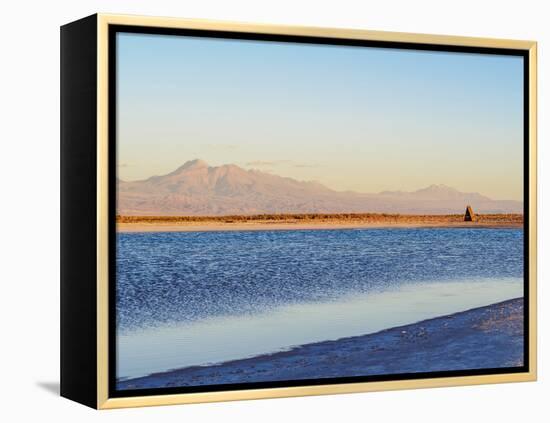 Laguna Piedra at sunset, Salar de Atacama, Antofagasta Region, Chile, South America-Karol Kozlowski-Framed Premier Image Canvas