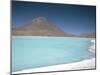 Laguna Verde with Mineral Flat Margin and Volcan Licancabur, 5960M, Southwest Highlands, Bolivia-Tony Waltham-Mounted Photographic Print