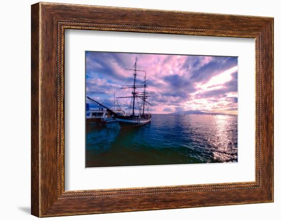 Lahaina Sunset, Maui, Hawaii-George Oze-Framed Photographic Print